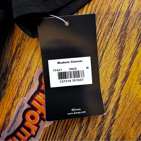 *SOLD*TOONIFORMS DISNEY Cinderella Dream Black V-Neck Scrub Top Shirt Medium NWT - Picture 8 of 9